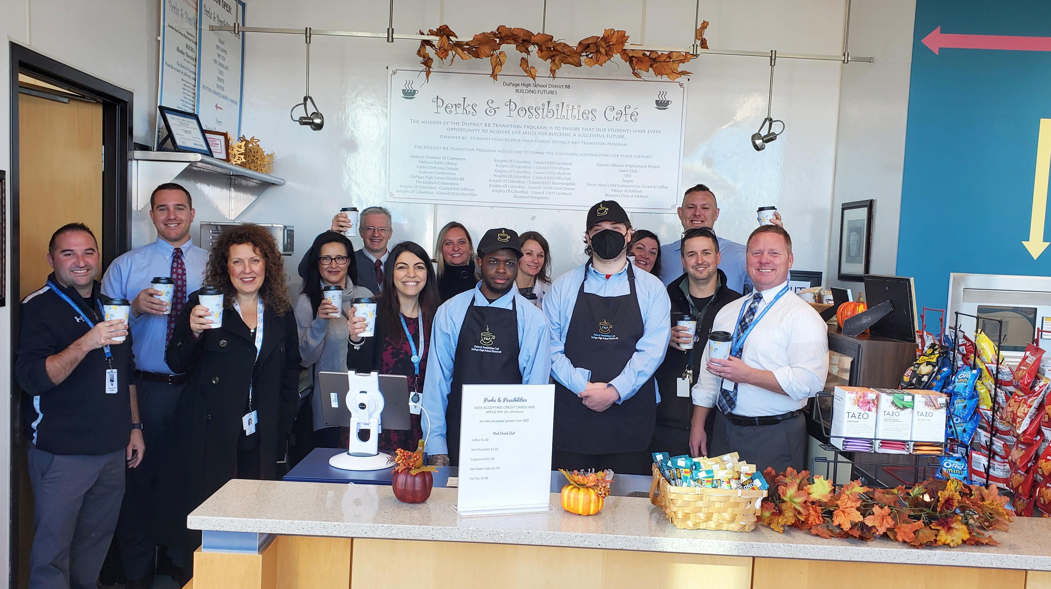 District 88 Transition Program’s Perks & Possibilities Café hosts Grand Reopening