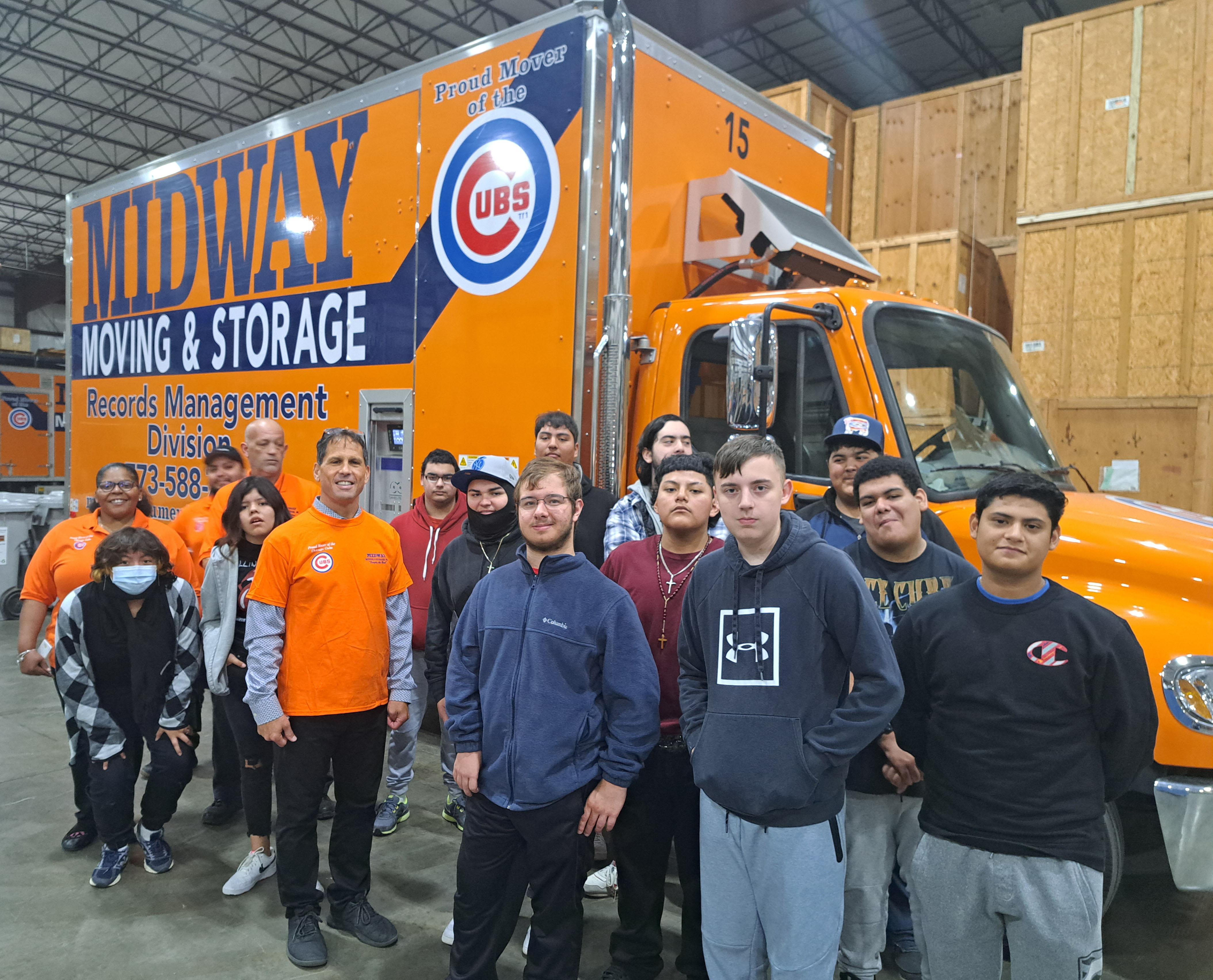 Students in Addison Trail’s School to Work class visit Midway Moving & Storage