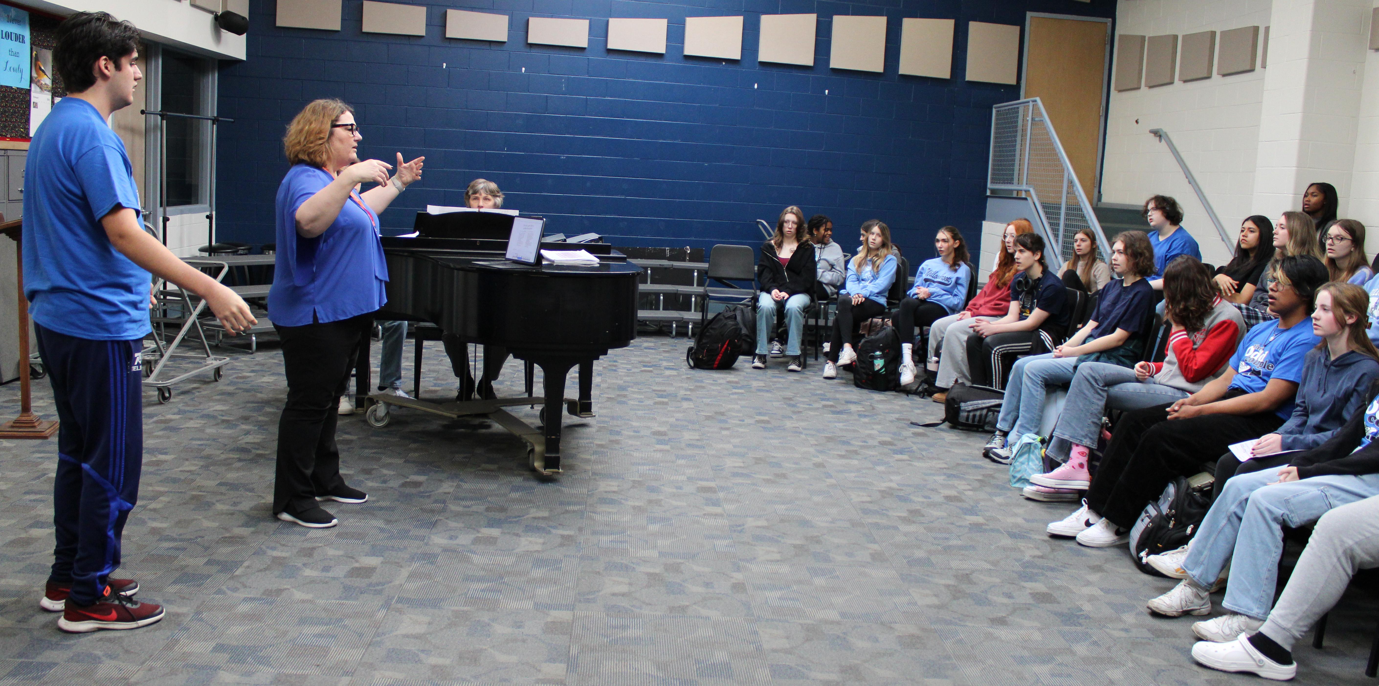 Willowbrook student-musicians participate in master class with alumna who has excelled in opera