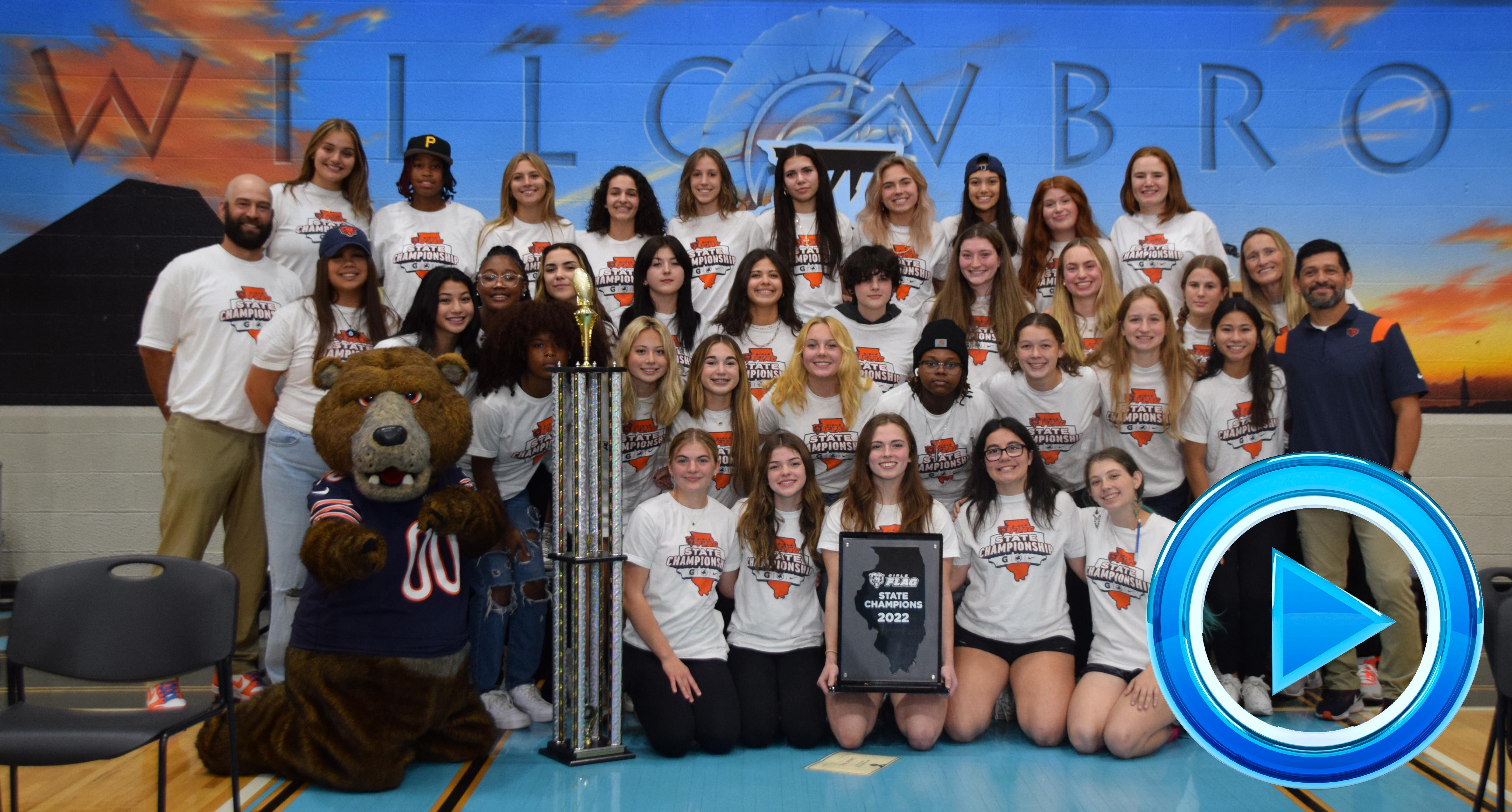 Willowbrook hosts assembly to honor and celebrate Flag Football Team’s historic State Championship 
