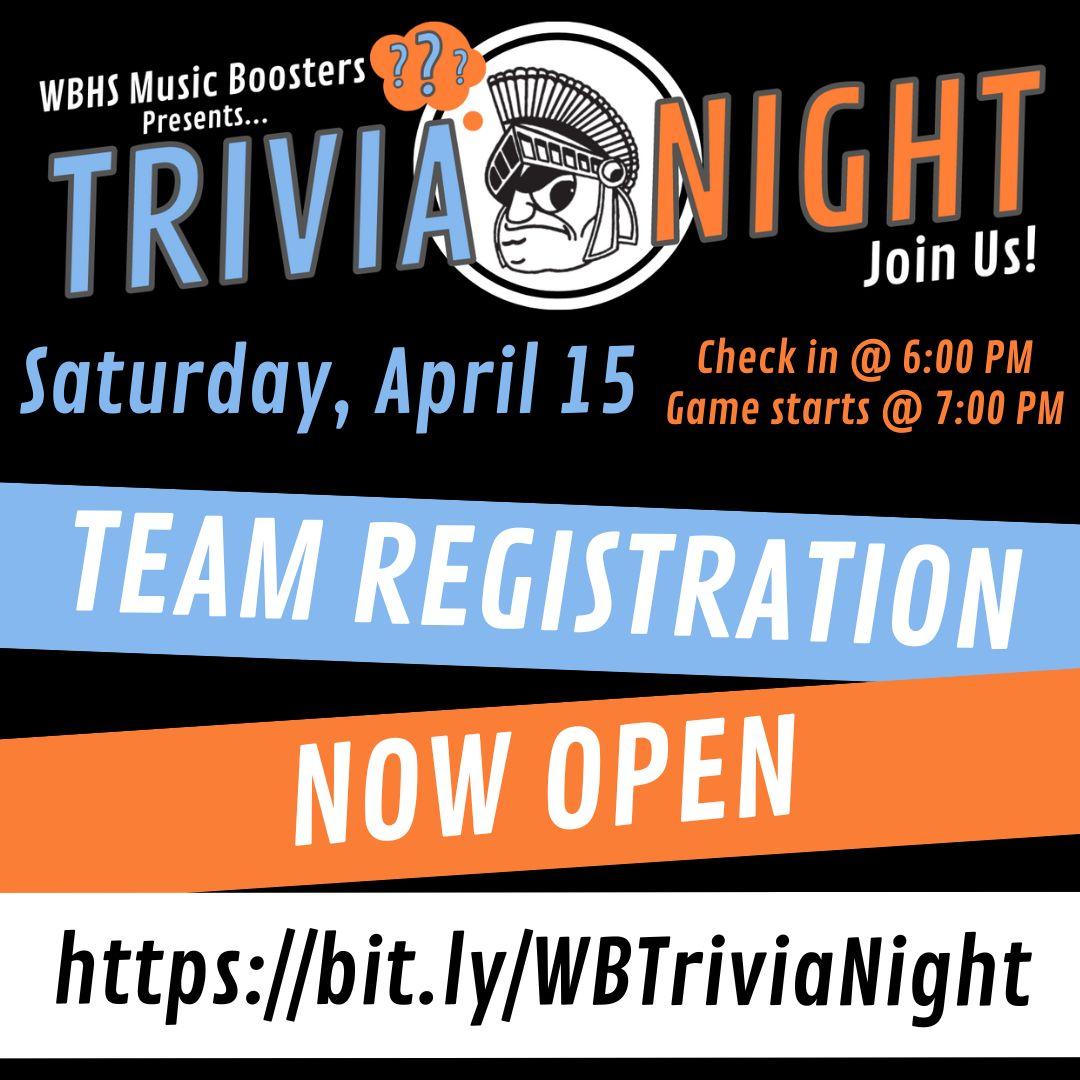 Join the Willowbrook Music Booster Club for the school’s ninth annual Trivia Night