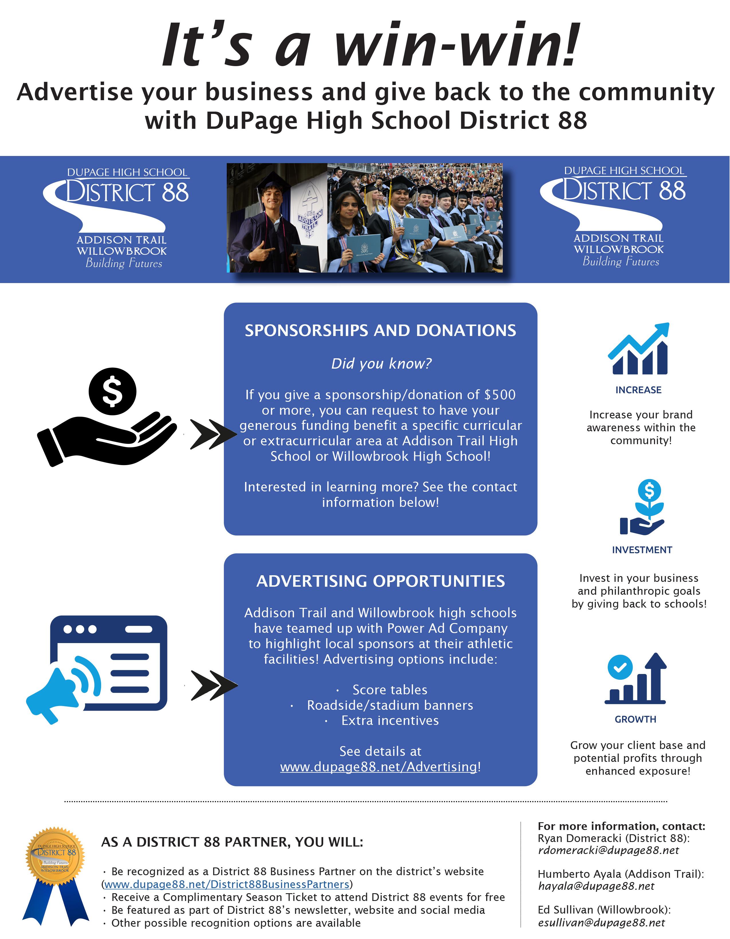 It’s a win-win: Advertise your business and give back to the community with District 88