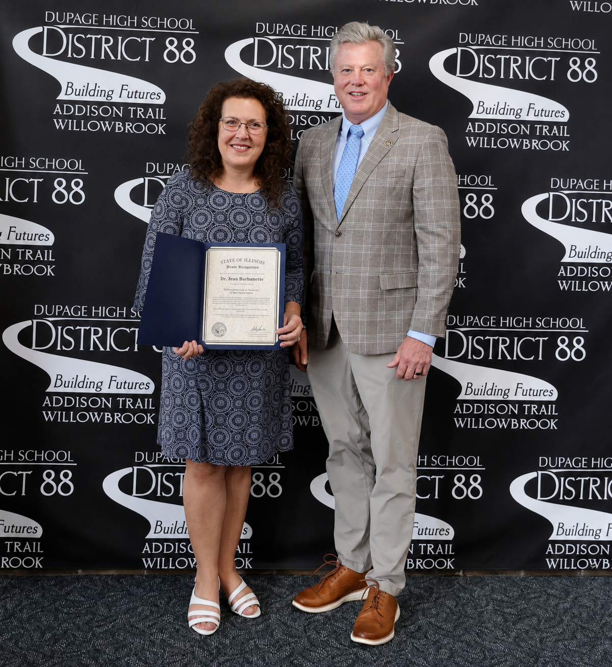 District 88 Superintendent recognized by legislators for being named as 2026 Superintendent of Distinction for DuPage County Region of the Illinois Association of School Administrators