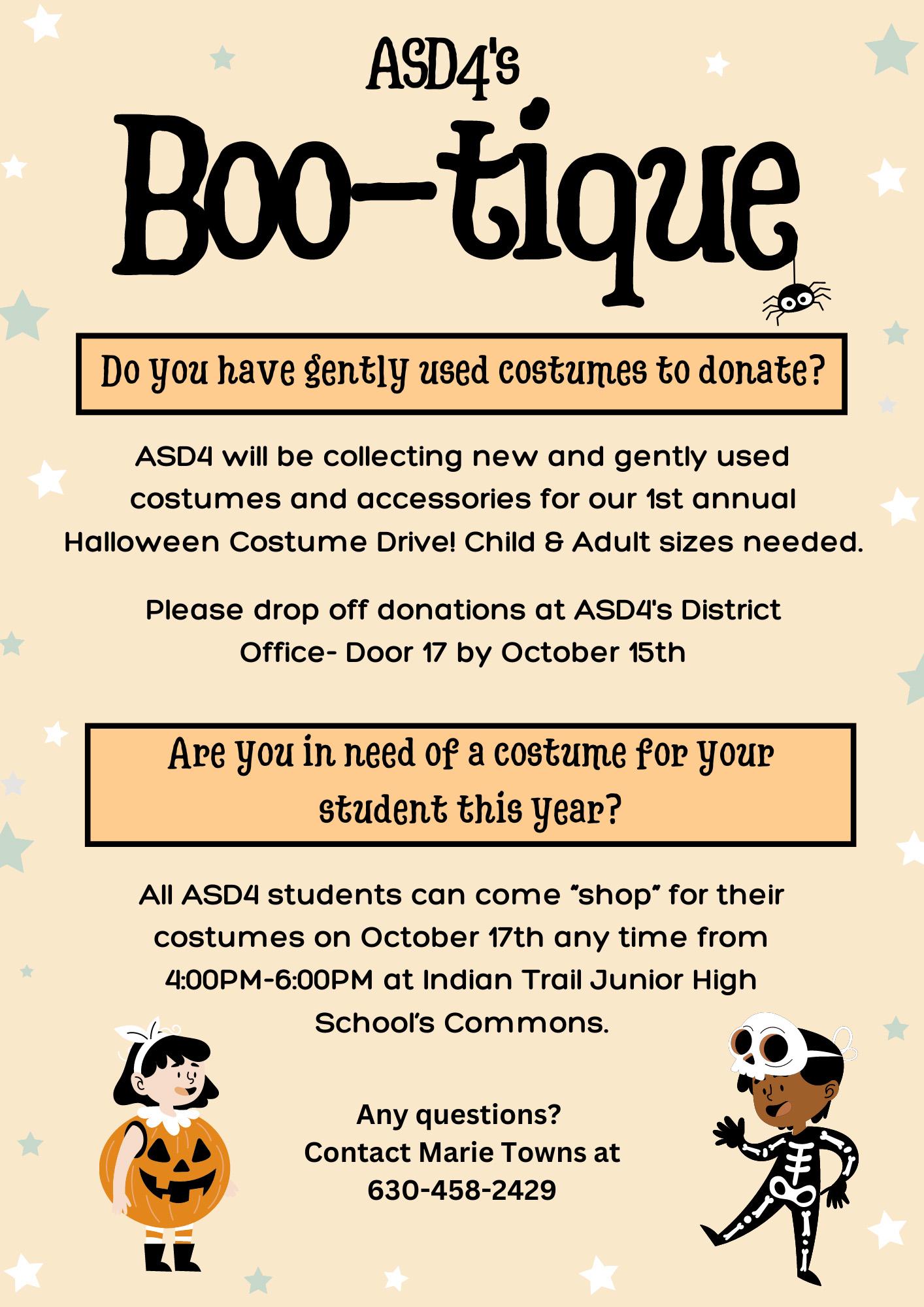 Addison School District 4 seeking donations for inaugural Boo-tique Halloween Costume Drive